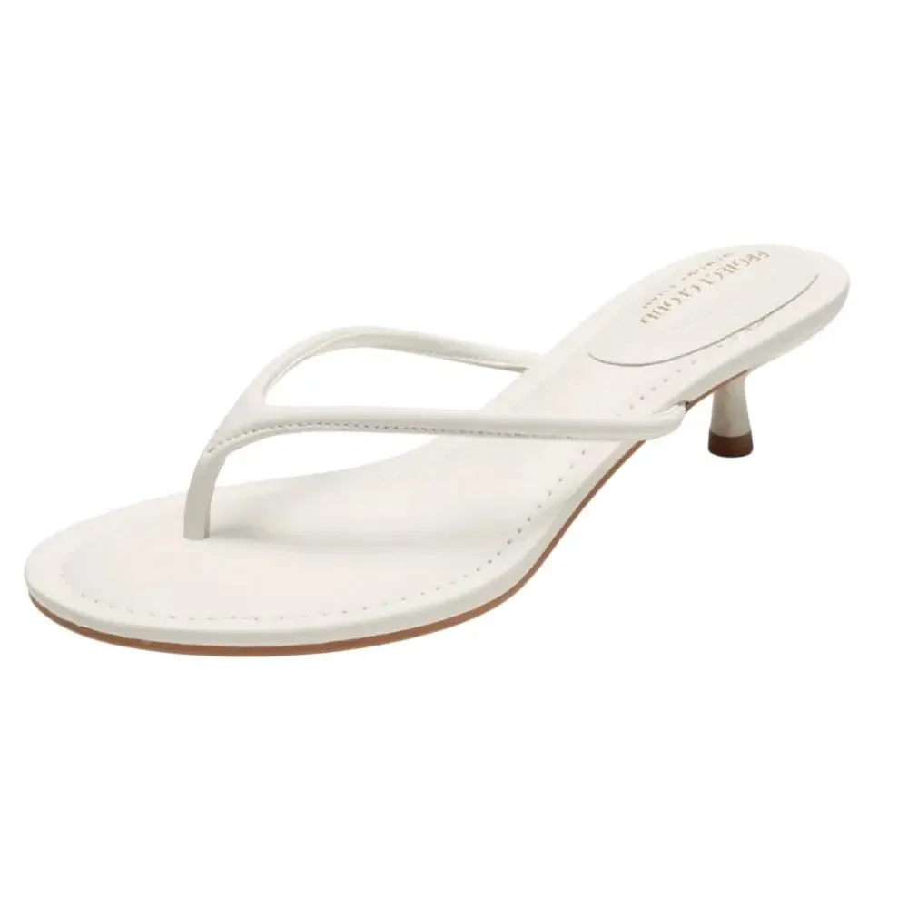 Project Cloud Women Mango Kitten Heel Sandal in White, Size 9